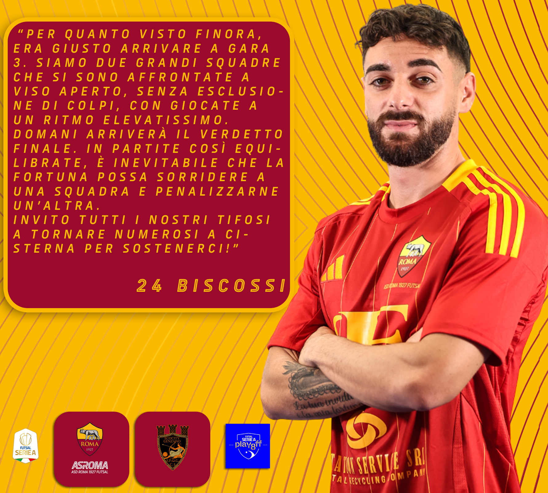 Quarti playoff | Biscossi presenta gara 3, Roma 1927 - Ecocity Genzano